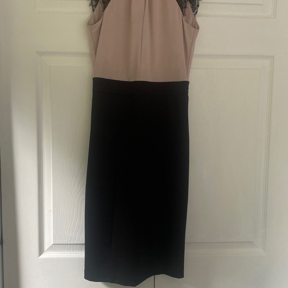 Suzy Shier Black And Pink Lace Shoulder Dress XS - Picture 1 of 5